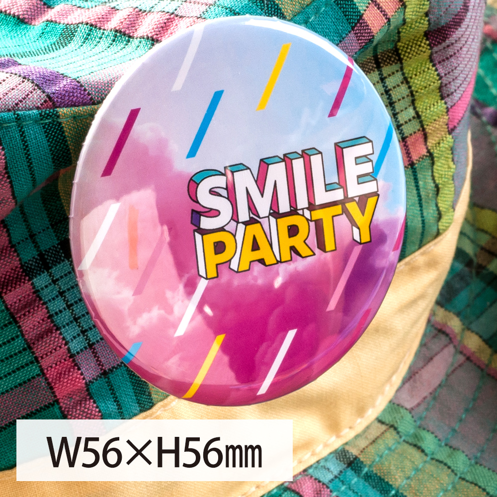 缶バッジ　丸形　W56xH56mm　クリップピン